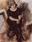Jules Pascin Younger man wearing hat oil painting reproduction